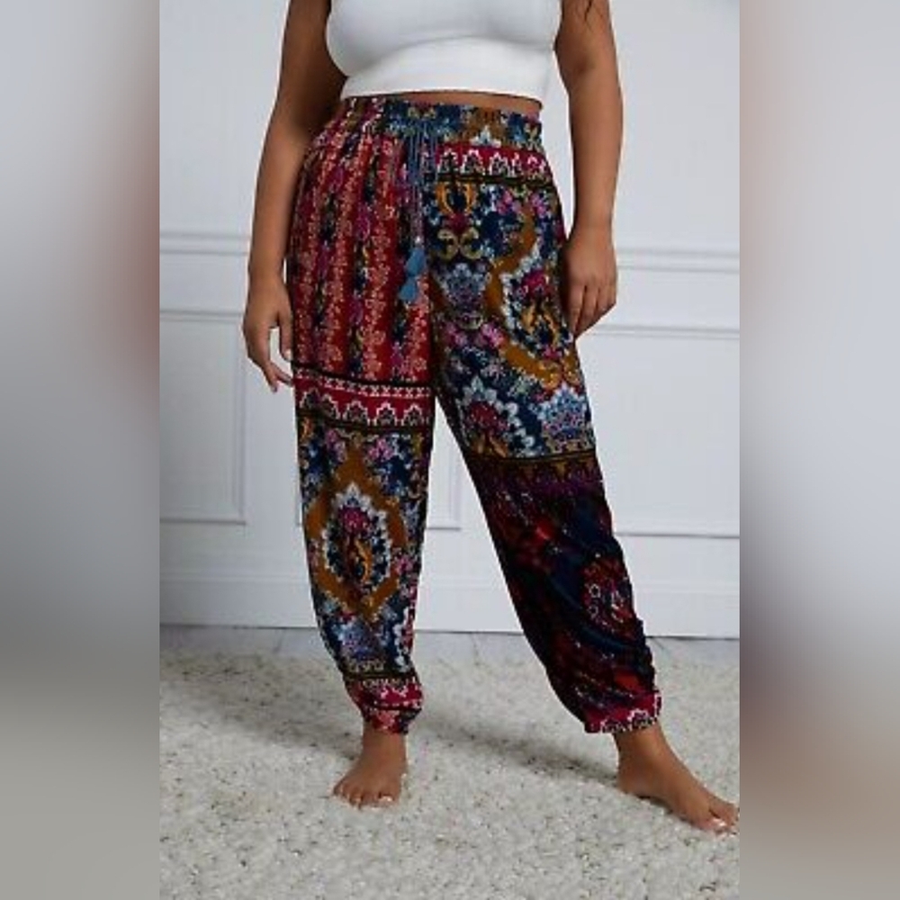 Anthropologie Zadie velvet sleep lounge harem pants, women's size medium